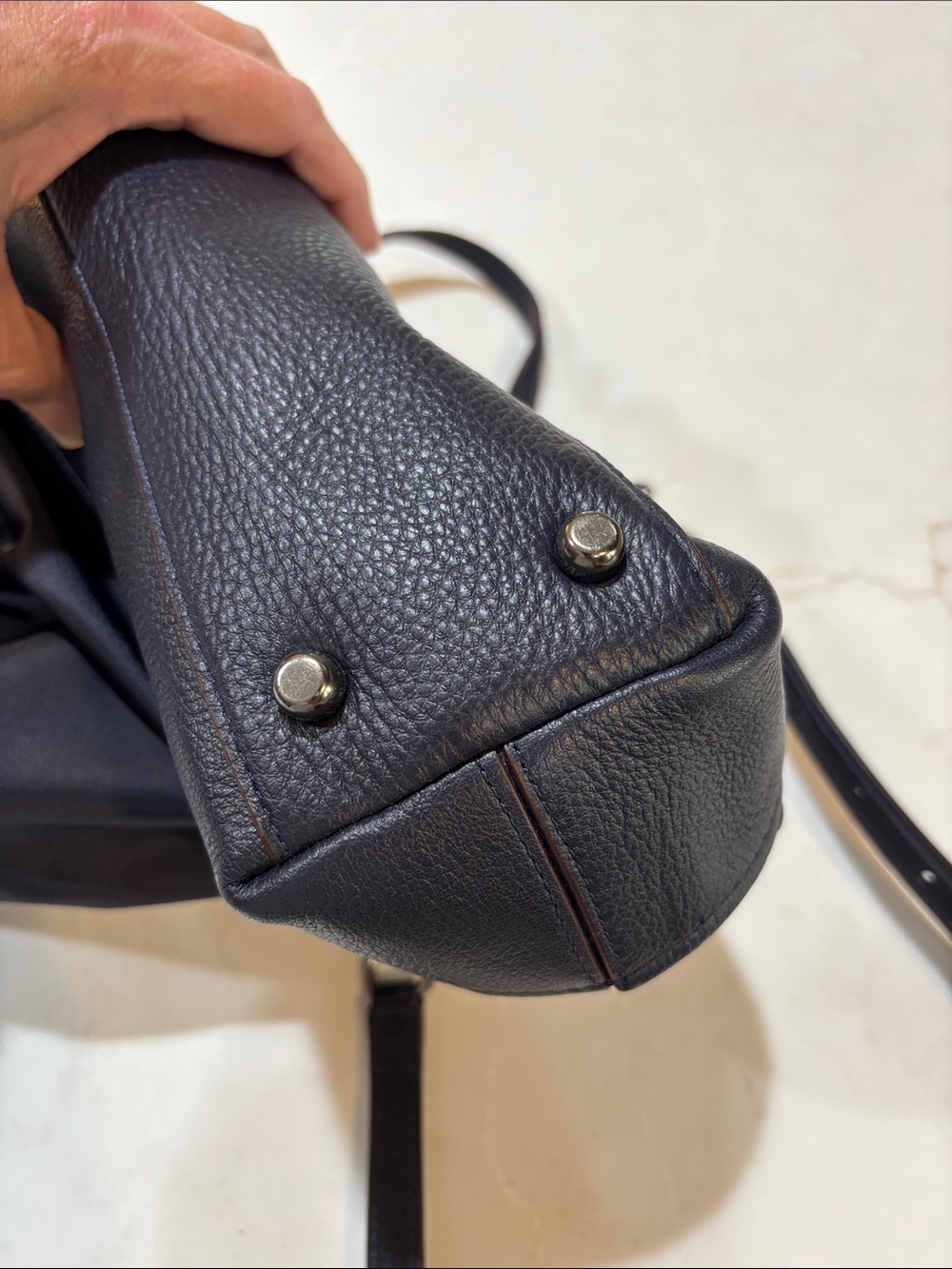 Coach Nylon and Leather Blue Tote with Crossbody Strap - Picture 13 of 16